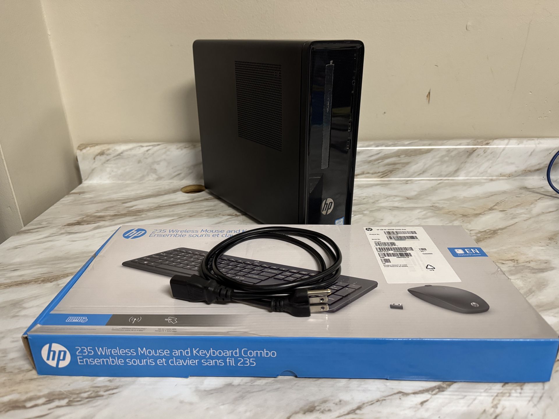 HP 290-p046w Slimline PC Intel Core i3 16GB RAM 512GB SSD Wifi BT W11 25H2 + Wireless KB and Mouse