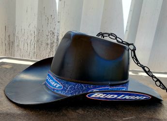Giant BUD LIGHT Cowboy 🤠Rodeo Hat Pool Table Swag Lamp From Y2K!