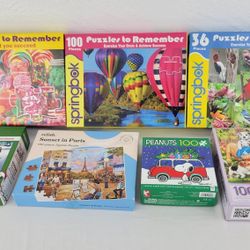 Dementia Alzheimer Puzzles to Remember Springbok Bits and Pieces Peanuts