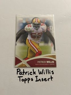 Patrick Willis San Francisco 49ers Hall of Fame LB Topps Short Print Insert Card.