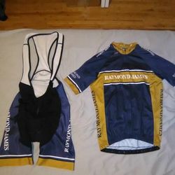 Cycling Jersey & BIB shorts Mens medium M 3 PC Matching BIB Kit Cycling shorts & Jersey Road bike