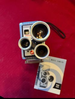 Vintage Kodak Brownie Turret Movie Camera f/1.9 + Original Manual – $65