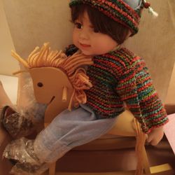 Looks Like A Real Little Boy On A Rocking Horse 