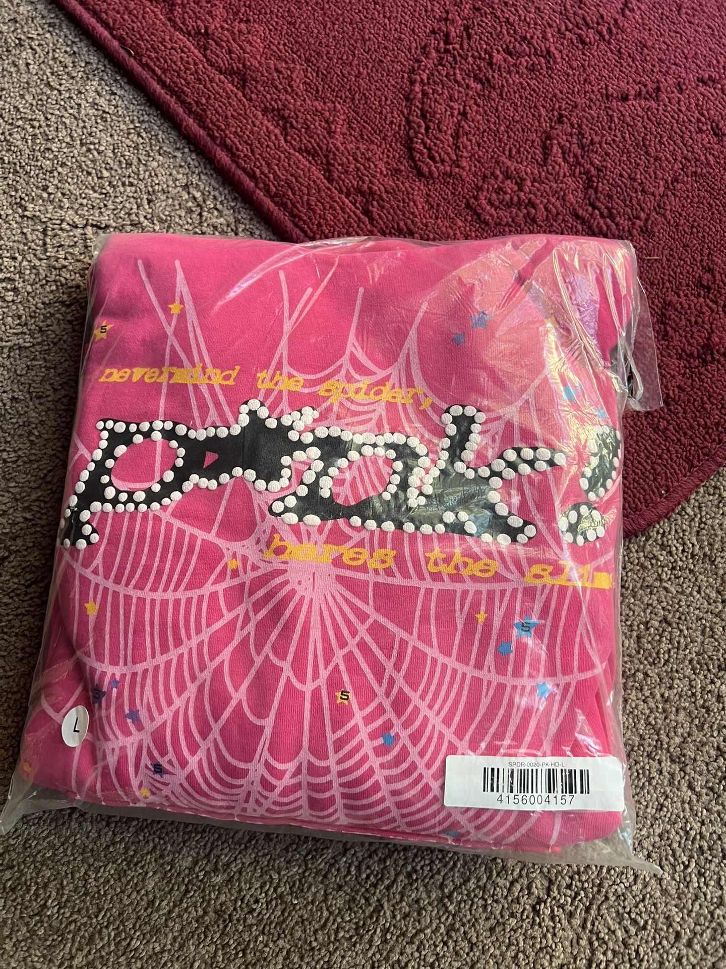 Pink Spider Hoodie Size L