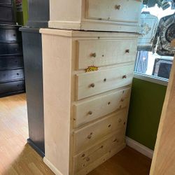 Pinewood Jumbo Dresser 5 Drawers 
