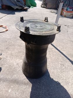 Southeast Asian bronze rain drum