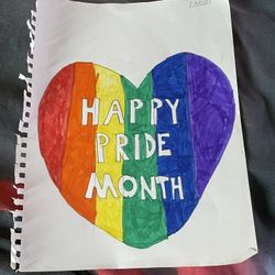 Pride Month Heart Drawing Art