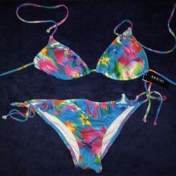 NWT Guess Multicolor Floral Bikini Set Women's Size Medium