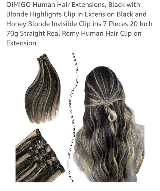 Human Hair Extensions 20in