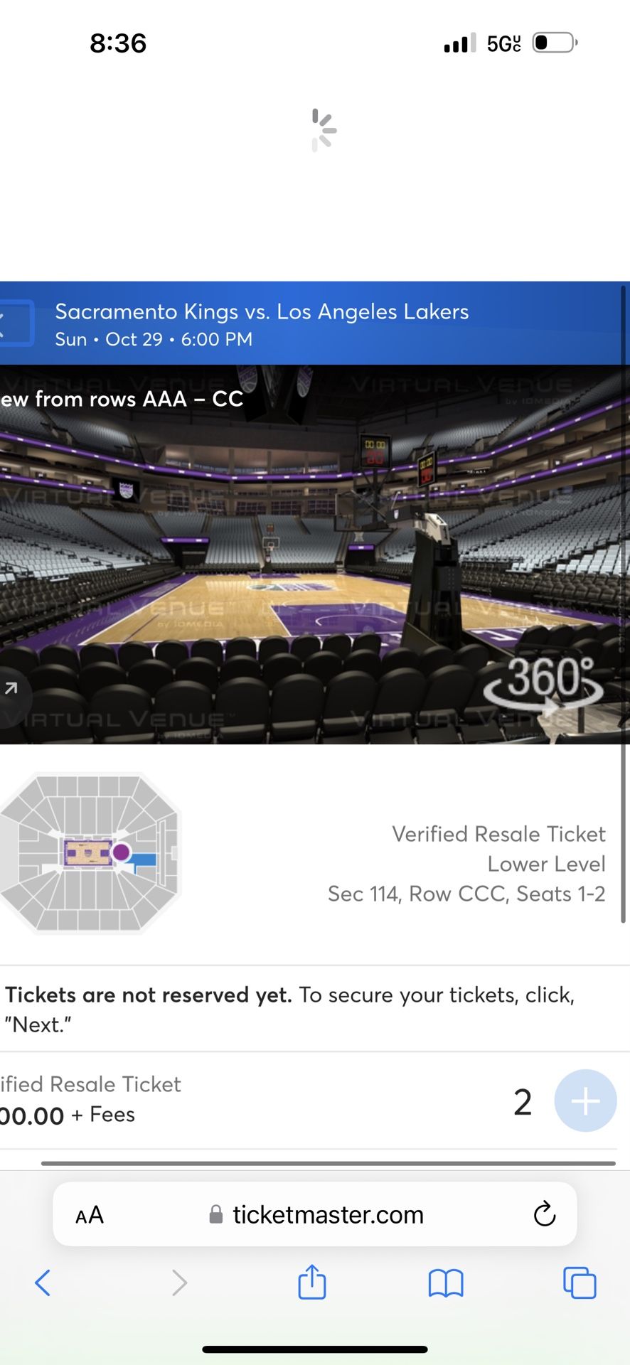 Sacramento Kings Tickets LAKERS VS KINGS TODAY 