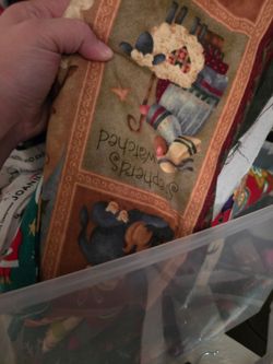 Fleece christmas and random fabric