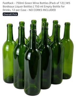 750ml Green Glass Bottles