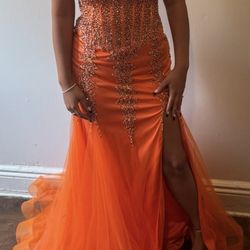 Orange Prom Dress