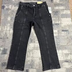 SELMA CROPPED FLARE HIGH-RISE SLIM THROUGH HIP AND THIGH FLARE CROPPED LEG MICHAEL MICHAEL KORS Size 8