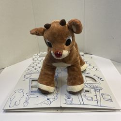 Build A Bear 16” Rudolph Red-Nosed Reindeer Plush BaB Workshop