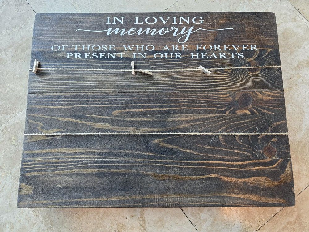 In Loving Memory Sign Decorations, Wedding, Funeral, Event