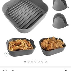 Air Fryer Liners Reusable, 8.1 Inch Silicone