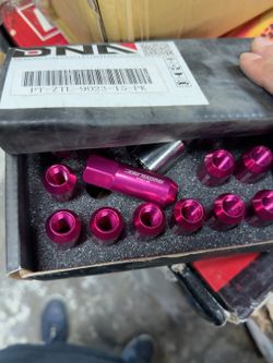 JDM Racing Pink M12x1.5 Aluminum Spline Lug Nut & Lock Set with Socket - PT-ZTL-9023-15-PK