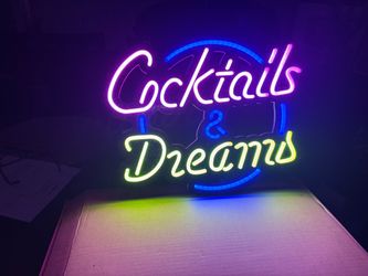 Cocktails & Dreams Neon Sign