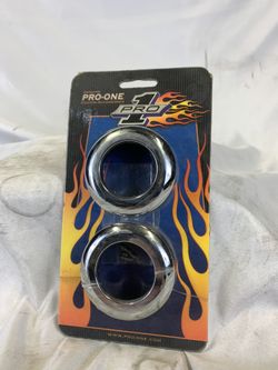 Pro-One Custom Accessories Fork Dust Boot Cover In Smooth Chrome