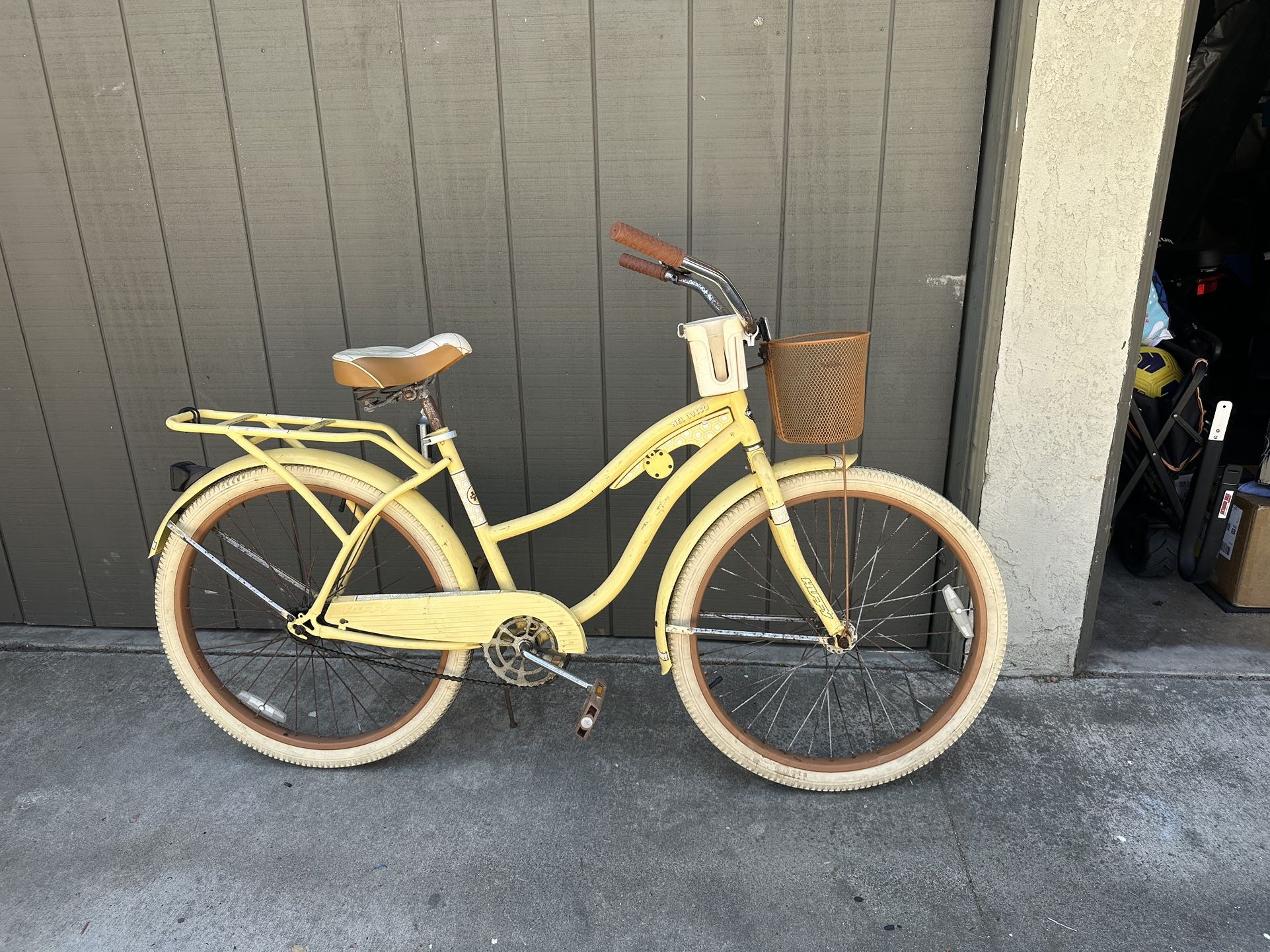 Yellow Beach Cruiser - Fixed Gear Bike