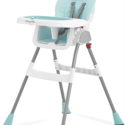 Dream On Me Portable 2-in-1 Table Talk Baby High Chair, Convertible, Compact and Light Weight, Aqua