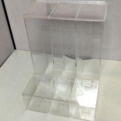 Acrylic 3 section front access dispenser