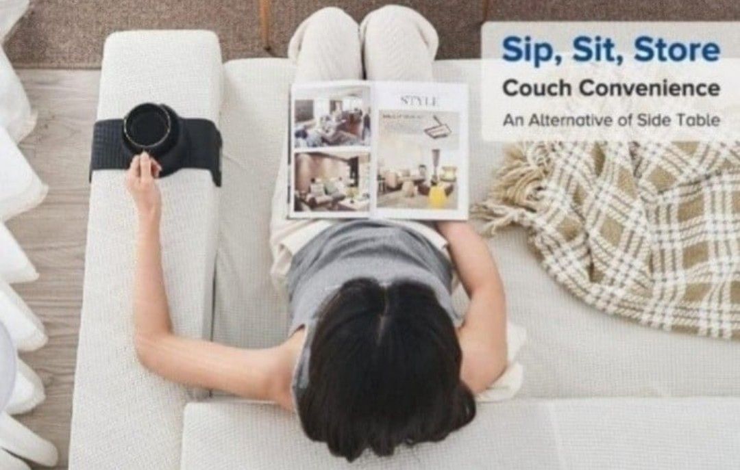 NIB-Dashing Fine Gifts Sofa Cup Drink Holder Silicone Black