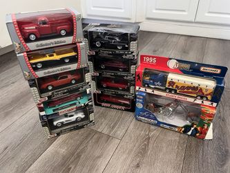Diecast Classic cars 1/43 scale and motorcycle 1/18 scale brand new lot of 11 cars 60 Dollars for all