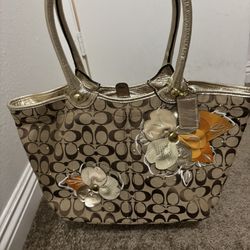 Vintage Flower Coach Bag