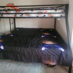 Ikalido Medal Loft Bunk Bed Twin Over Full Size