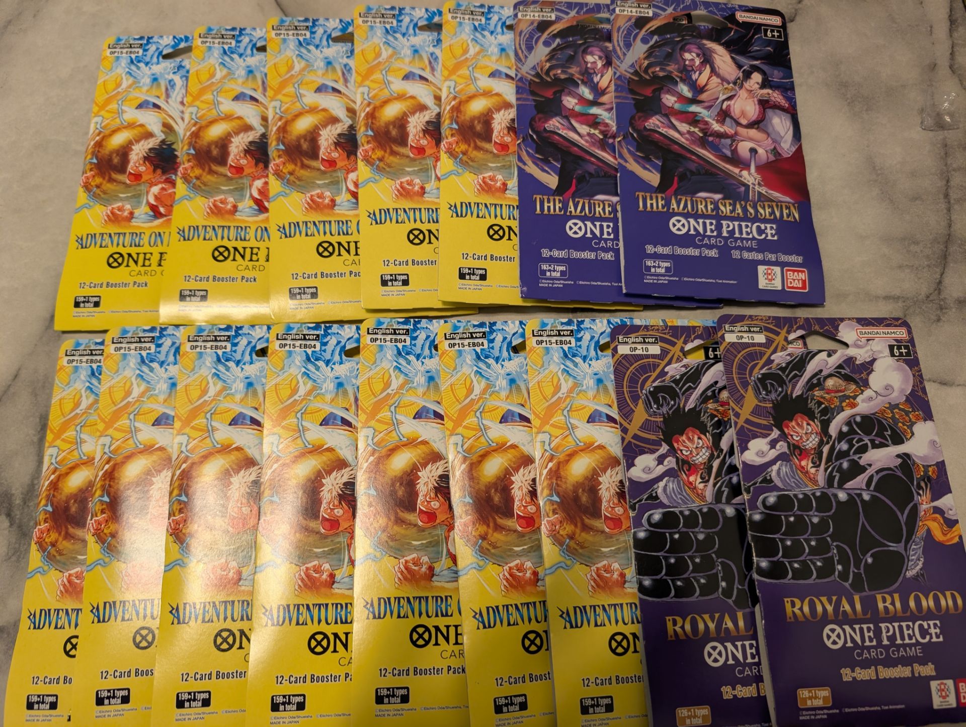 One Piece Sleeves and starter decks available