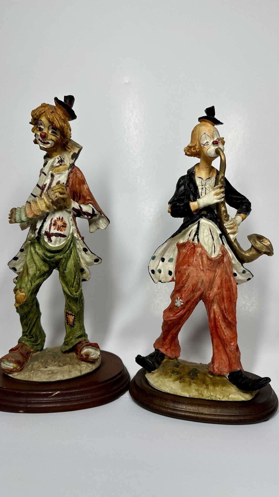 Vintage Musical Clown Figurines