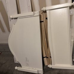 Full Size White Bed Frame With Mattress