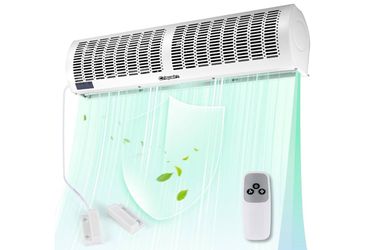 New in box 36-Inch White Air Curtain with Magnetic Door Switch 1527 CFM|2165 FPM Dual-Speed Adjustable