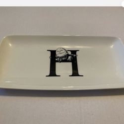 William Sonoma Rory Sobner Monogrammed Tray H Humpty Holding On 13x6.25"