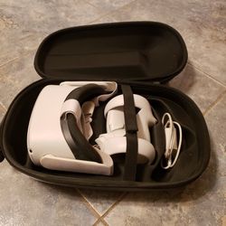 Used VR Headset, 3 Wands, Covers, and Carrying Case