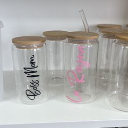 Bamboo Glass Cups 