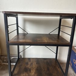 Wooden Rolling Microwave/Coffee/Bar Cart