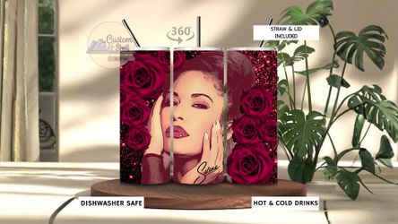 Selena Quintanilla Music Artist 20 Oz Stainless Steel Tumbler (READ DESCRIPTION)