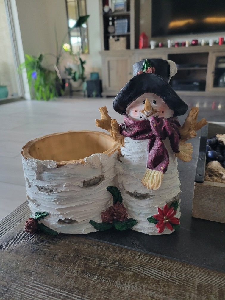 Snowman Candle Holder