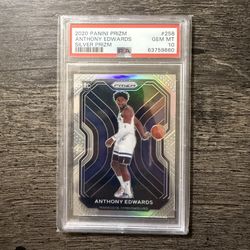 Anthony Edwards RC 2020 Panini Silver Prizm. PSA Gem Mint 10.