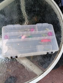 Fishing Tackle Box With Equipment 