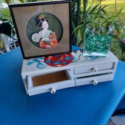 White Small  Stand 4 drawers 