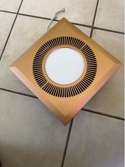 Modern Square Bathroom Exhaust Fan with LED Light