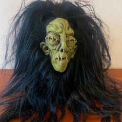 2003 The Paper Magic Group Shrunken Head Halloween Full Rubber Mask Voodoo Adult