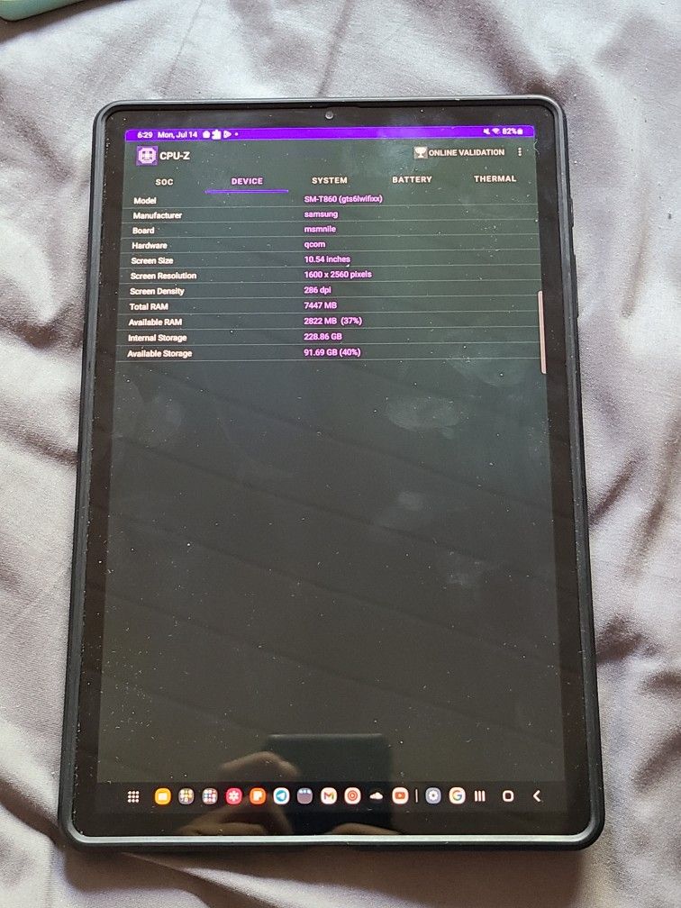 Samsung Galaxy Tab S6 OLED (Wi-Fi) 256 GB - case included