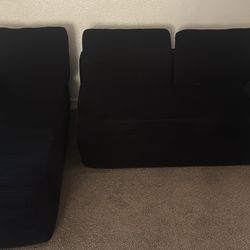 2 Pc Black Couch