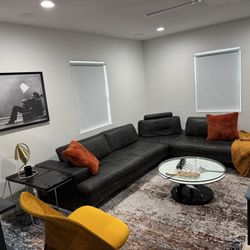 Gamma, Sunset Italian Leather Sectional 