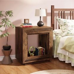 Set of 2 rustic end tables, Nightstands, Side Tables Set Living Room Tables P-4